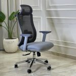 ⁦كرسي مكتبي موديل 2558 – رمادي⁩ - الصورة ⁦3⁩