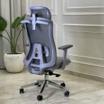 ⁦كرسي مكتبي موديل 2558 – رمادي⁩ - الصورة ⁦2⁩